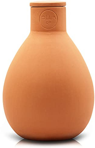 THE OLLA COMPANY Olla Classic Small – Olla Gießkanne mit Deckel | Olla Bewässerungssystem mit Terrakotta-Bewässerungstöpfen | Selbstbewässernde Ollas im Urlaub