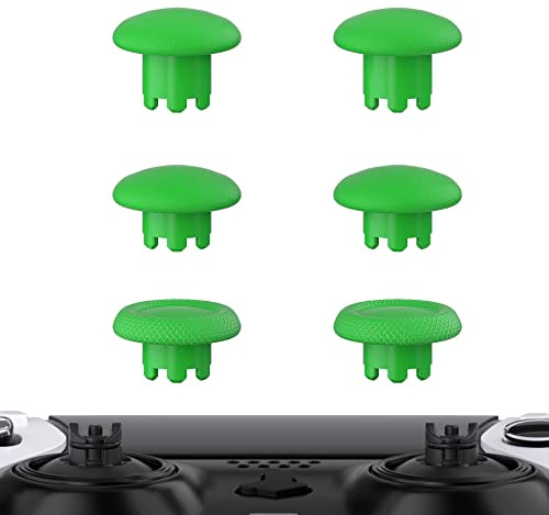eXtremeRate Joystick pour ps5 Edge Manette, Stick Analogique Interchangeable pour ps5 Edge Controller, 6 pcs Thumbsticks, Vert