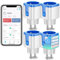 SURFOU Prise Connectée Mesure Consommation Type E, Compatible avec Alexa, Google Home et SmartThings, Prise Connectée Wifi Programmable, Commande Vocale, Télécommande APP, Horaires/Minuterie, 4 Pack