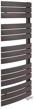 FABIN store Badheizkörper gebogen Pieve (1380 mm x 550 mm, Anthrazit)