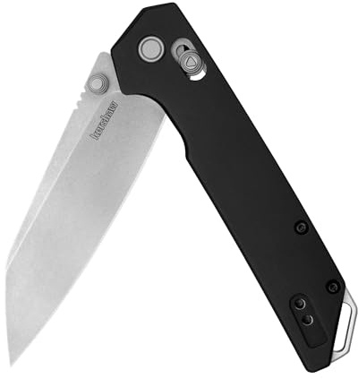 Kershaw Iridium Reverse Tanto Folding Pocket Knife, Sleek 3.4 inch D2 Steel Blade, DuraLock Locking Mechanism, Aluminum Handle, Designed in the USA