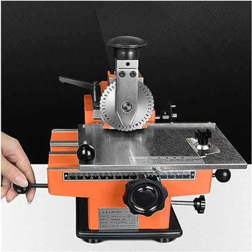 GBHJJ Manuelle Stahl-PräGemaschine Metall, Halbautomatisch, Typenschild-Metalletiketten-PräGedrucker, Markiermaschine für Metall, Verschiedene ZeichenräDer Optional,2.5mm