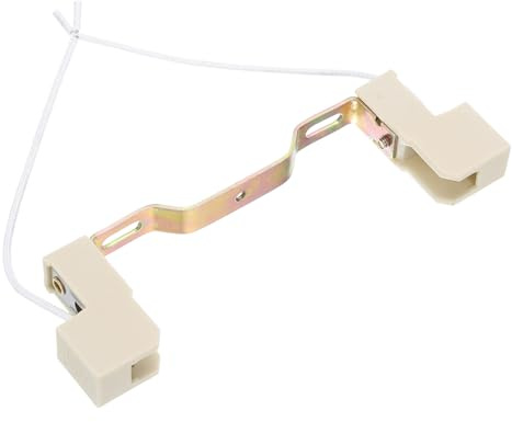 PATIKIL 118mm R7S Sockel, 1 Stück Keramik Lampenfassung Halogen Sockel Birnenadapter Konverter Verbinder Doppelt mit Kabel, Mehrfarbig Weiß