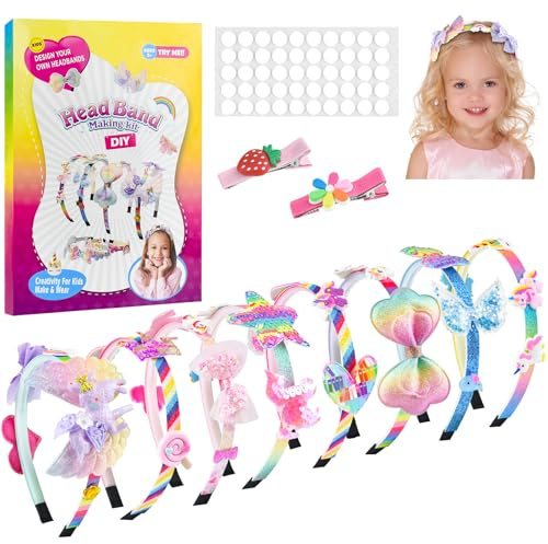 Haarreifen Mädchen Einhorn Geschenke Selber Machen Basteln 4 5 6 7 8 9 10 11 12 Jahre Kinder Bastelset Haarschmuck Geburtstagsgeschenk Jährige Kreatives Haarband Spielzeug Diy Set Geschenkideen
