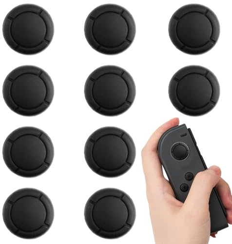 Joynine 10 Capuchons en Silicone pour Joystick de Nintendo Switch - Protection des Sticks Analogiques pour Joy-Con Manette Switch - Amélioration du Confort et de la Prise en Main - Installation Facile