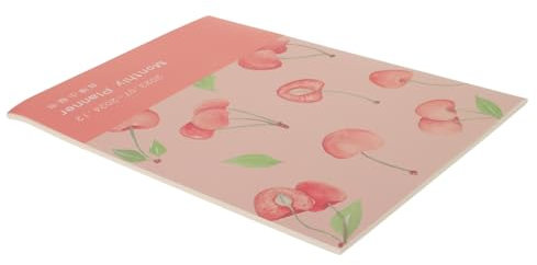 FUNOMOCYA Kompakter Haushaltsplaner Multifunktionales Akademisches Notizbuch Monate Kalender Selbstdisziplinierendes Planungstool Für Studium Und Alltag Cherry Design