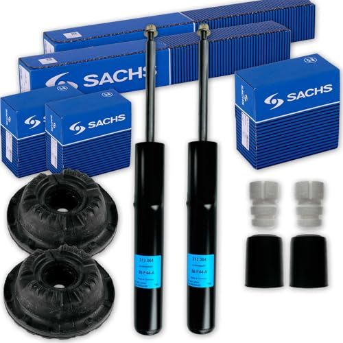 2x Sachs Stoßdämpfer + Domlager + Protection Kit vorne | 313364+802514+900224 Kompatibel mit A4 B8 (8K2),A4 B8 Avant (8K5),A5 (8T3),A5 Cabriolet (8F7),A5 Sportback (8TA)