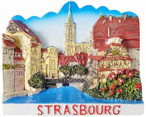 Kühlschrankmagnet Straßburg Niederrhein Grand Est Frankreich Reise Souvenir Kühlschrank Dekoration Magnetaufkleber 3D Handwerk
