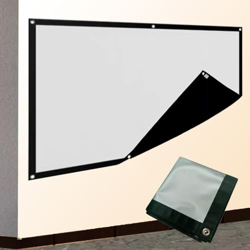 QSPNVFB Large Projector Screen Curtain 100 120 200 3D Foldable Movie Screen Portable Video Projection Screens For Backyard Home Theater Camping Party(60 inch-4:3)