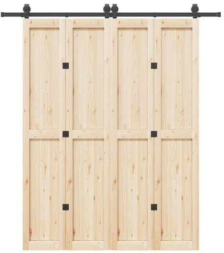 BOWEKAM Home & Garden Schiebetür-Hardware-Kit 200 cm Stahl Schwarz Möbel Wahl
