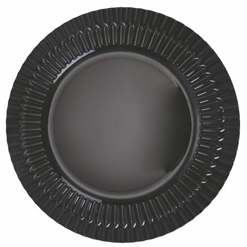 Set 6 Sottopiatto Ø 33 cm in plastica PP, nero, Shades of Stones