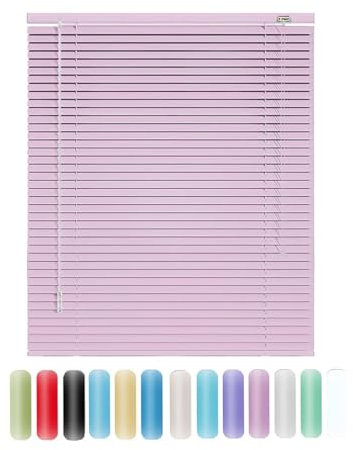 Jalousie Aluminium 25cm 45cm 50cm 70cm 90cm 100cm 120cm 160cm Breit, Alu-Jalousetten, Sichtschutz, Jalousette Horizontale tür Fenster Innen Außen Küche Haushalt(Pink)
