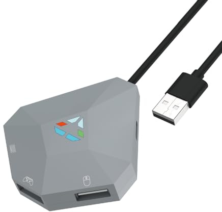 Adaptateur filaire USB pour clavier et souris - Indicateur LED - Convertisseur pour PS4/PS3/Xbox Series S X/pour Xbox One/PC/pour Switch