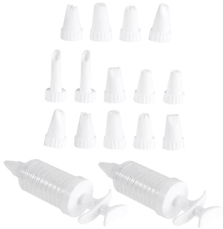 ABOOFAN 1 Juego Prensa Para Galletas Con Ergonómico Y Boquillas Para Decoración Para Hornear Galletas Y Decorar Pasteles De Alimenticio De Limpiar 16 Piezas