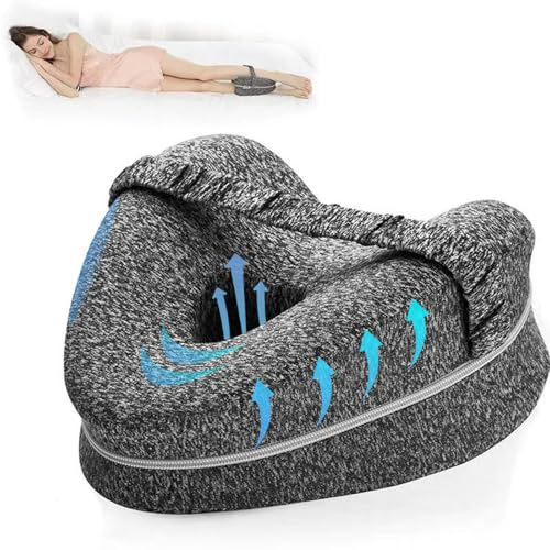 Osuter Knee Pillow,Memory Foam Alignment Pillow Knee for Sleeping on Side, Leg Support Cushion with Removable and Washable Cover,Relieve Sciatica,Hip Pain,Joints Pain and Pregnancy Pain.