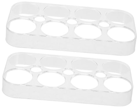 ARTSEWPLY 2pcs Egg Storage Box for Refrigerator Egg Holder Tray with Design to Prevent Collision for Fridge Door Storage