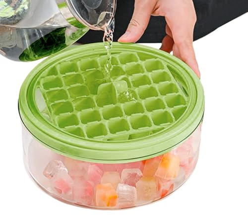 Générique Moule De Glace -21 Cm Cubes De Glace Forme | Contenu Avec Couvercle - Plateau De Glac Réutilisable Avec Couvercle Anti-manteau Pour Cuisine, Barres, Fêtes, Mariages Et Camping