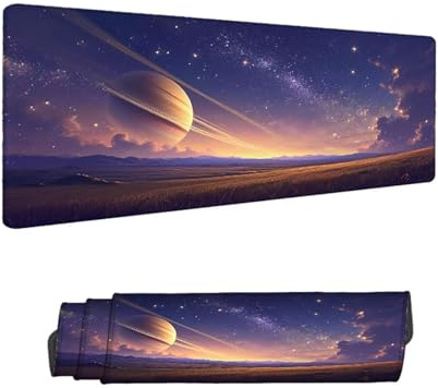 Alfombrilla Ratón XXL 1400 x 600 mm, Cielo Estrellado Gaming Alfombrilla Escritorio, Mouse Pad con Superficie Suave, Sueño Tapete Escritorio Grande, Mousepad de Oficina y para Gaming en Casa H-12011