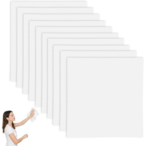 10 Stück Fusselfreie Reinigungstücher, Wiederverwendbar Holzpflegetuch Ölsaugtuch, Fusselfreie Tücher zum Ölen von Holzöl, Weich, Langlebig und Kratzfest, 30x30cm