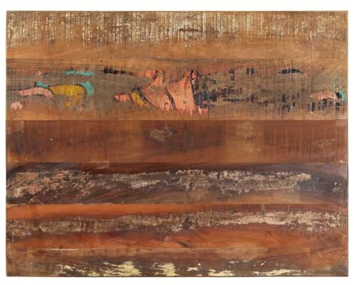 Frdhee Tischplatten Tischplatte für Esstisch, Tischplatte Rechteckig 70x90 cm 15-16 mm Altholz Massiv für Mehrzwecktisch, Esstische und mehr