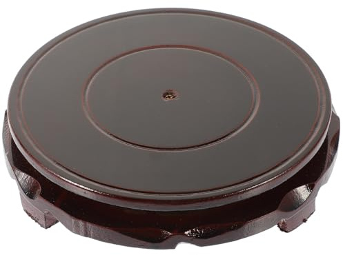 SEWACC Supporto in Legno per Piante da Fiore Piedistallo Espositivo Rotondo 18 CM Base Decorativa Stabile per Vasi e Fioriere da Interno e Giardino