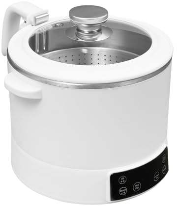 Cuocere riso e piroscafo con rivestimento, piccolo cuociriso, contenuto di zucchero per 1 – 3 persone, cottura a vapore e funzione di mantenimento del calore, cuoci riso Slow Cooker per la casa, con