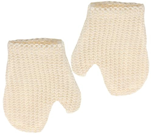 Uonlytech Bath Gloves Exfoliating Sisal Body Scrubber 2Pcs Rough Textured Mitts for Full Body Wash and Skin Renewal