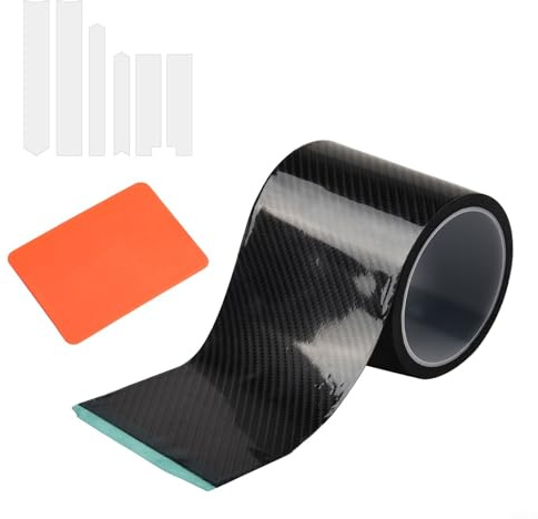 Honseadek Cinta de protección para marco de bicicleta, adhesivo de patrón de fibra de carbono de 300 cm, protector antiarañazos de PVC y PMMA para ciclismo (3 K)