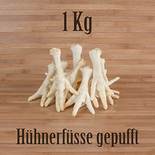 Hunde Design 1 Kg Hühnerfüße gepufft mit Honig - wie Schweinenase Honignase Kauartikel Kausnack
