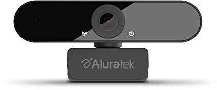 Aluratek HD 1080P Video Webcam (AWC03F) Full HD Webcam with Built-in Microphone, Autofocus, and Adjustable Clip Perfect for Streaming, Video Calls, and Online Meetings Video and Audio