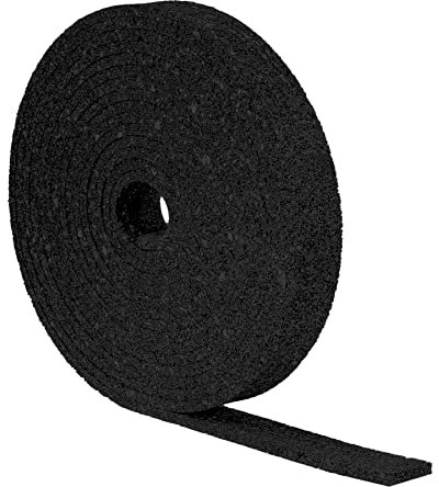 Terrassenpads auf Rolle (10m x 50mm x 10mm) - Gummigranulat, Bautenschutzmatte, Unterlegpads, Terrassenbau - Streifen Gummipads als Unterlage für WPC Terrassendielen und Terrassenplatten - 10Mx50x10mm