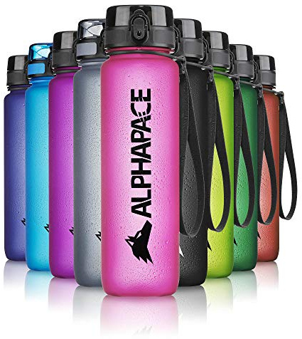 ALPHAPACE Botella de Agua 350ml/500ml/650ml/1000ml/1500ml a Prueba de Fugas Libre de BPA, para el Deporte y Las Actividades al Aire Libre, Botella Deportiva con un Filtro para Frutas
