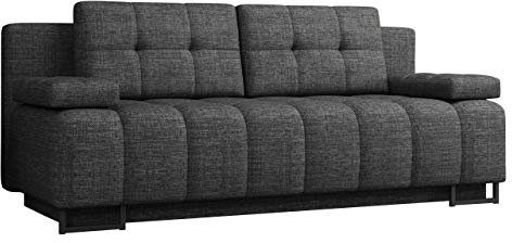 Schlafsofa Terkaz mit Bettkasten, Polstersofa, Couch, Bettsofa, Sofa mit Schlaffunktion, Metallfüße, Bettfunktion, Couchgarnitur (Lux 06)