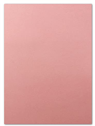 50 DIN A5 Planobogen - Altrosa - 240 g/m² - 14,8 x 21 cm - Bastelbogen Ton-Papier Fotokarton - FarbenFroh