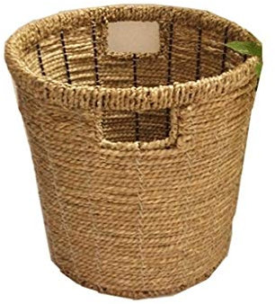 Corbeille à papier Poubelle La corbeille ronde de rotin peut la corbeille à papier,poubelle de bureau en bambou de poubelle de bureau tissée à la main for la poubelle de cuisines de salles de bains Sa