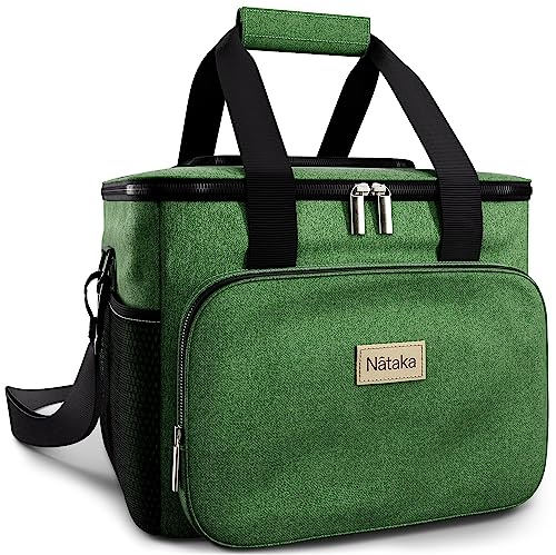 Insulated Lunch Bag for Men & Women, Insulated Lunch Box Bag for Adults and Kids, Lunchbox Dual Compartment, Leakproof Thermal Cooler Bag, Reusable Lunchbox Cooler Bag for Work