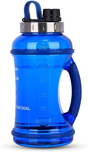 FORWEWAY Large Sports Water Bottle 2.2l Eco-friendly BPA-free Leak-proof Extra-strong Reusable Durable with Capacity Maeker Big Water Container for Outdoor Fitness Cycling Hiking Camping
