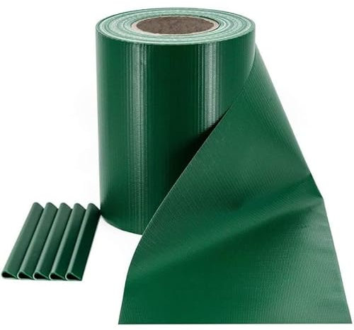 Strisce Schermanti in PVC per Recinzioni a Pannelli - Fasce Frangivista per Cancellate di Giardini, Ringhiere di Balconi, con Clips di Fissaggio - 35 m x 19 cm - Verde