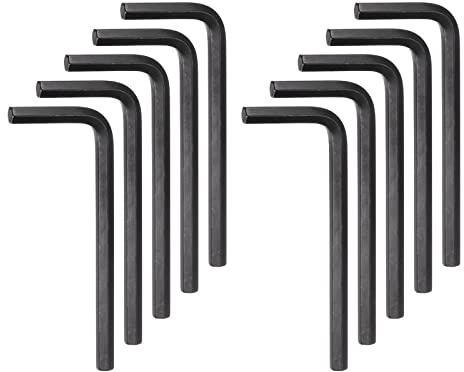 sourcing map 10pcs Hex Key Wrench 6mm Metric CR-V L Shaped Hexagon Head Repairing Tool