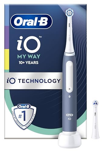 Oral-B My Way Kids Electric Toothbrush, Christmas Gifts For Kids, 2 Toothbrush Heads, 4 Modes With Teeth Whitening, For Ages 10+, 2 Pin UK Plug, Grey