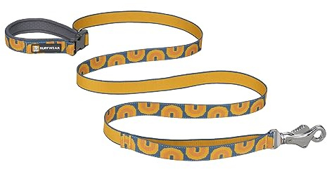 RUFFWEAR Crag Dog Lead, Everyday Dog Leash with Integrated Reflectivity, Comfortable Hand Held or Waist Worn, Lightweight & Portable, Pet Accessories for Walks, 1.8m Long, Canyon Oxbow