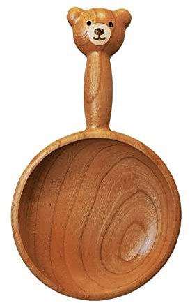 TEmkin Insalatiera Ciotola Giapponese Simpatico Orso Piatto di Legno Ciotola Snack di Frutta Ciotola Noce Nera Ciliegia Piatto in Legno Insalatiera Ciotola di Zuppa (Colore : Noce) (Ciliegio)