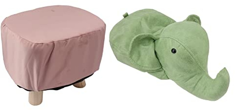 Airshi Repose-Pieds en Forme d'éléphant, Stable et Confortable, Antidérapant, Mignon, Polyvalent, pour Enfants, Utilisation en Intérieur (Green)