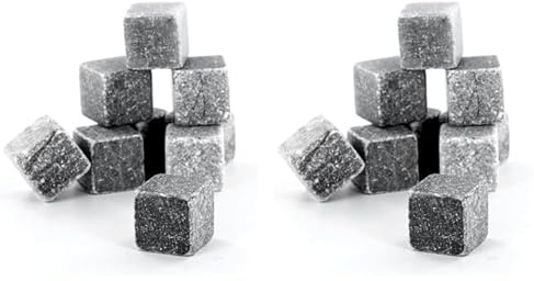 Cook Concept - SAVEUR ET Degustation - KV7101 - Pierre Glacon Reutilisable Whisky Boite De Rangement x9 Gris 2 x 2 x 2 cm (Lot de 2)