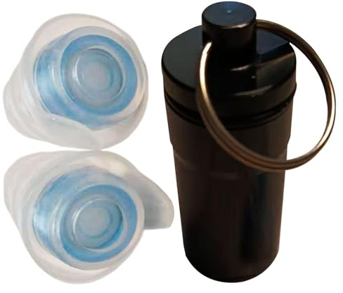 1/2 Pair Music Ear Plugs - Silicone Ear Defenders Protectors | Reusable Hearing Protection Earplugs With Container, Transparent Noise Reduction Musicians Ear Plugs For Musicians Rave Drums Percussion