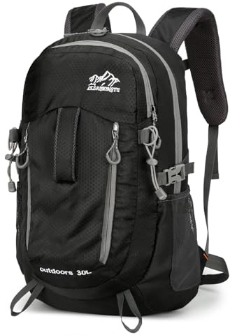 Waniki 30L Wanderrucksack Herren Damen Reiserucksack Wasserdicht Rucksack | Outdoor Trekkingrucksack Leicht Groß Rucksäcke Backpack Tagesrucksack für Wandern Radfahren Klettern Camping Sport Reisen