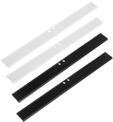 Amabro 4 Piezas Rasqueta de Goma de Repuesto, 25 cm Labio de Goma, Rasqueta de Ducha, Limpiacristales, Rasqueta de Silicona de Repuesto para Puertas de Ducha, Hoja de Rasqueta Flexible Universal