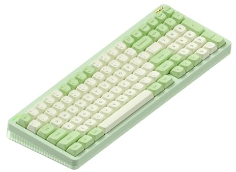 nuphy Halo96 V2 Clavier de jeu mécanique sans fil, structure d'étanchéité, 96 % remplaçable à chaud, 99 touches RVB rétroéclairé, Bluetooth/USB-C/2,4 GHz, commutateurs framboise (46 gf), vert