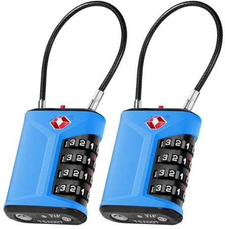 ZHEGE Kofferschloss Zahlenschloss, Schloss mit Zahlencode (2, Blau)