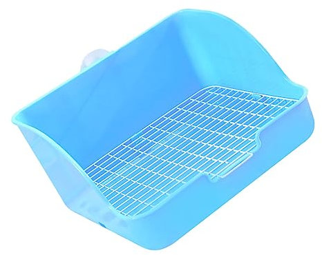BCOATH Kaninchen Töpfchen Rechteckig Mit Abnehmbarem Spritzwassergeschützte Kleintier-Toilette Für Hasen Chinchillas Meerschweinchen Leicht Zu Reinigen Und Hygienisch